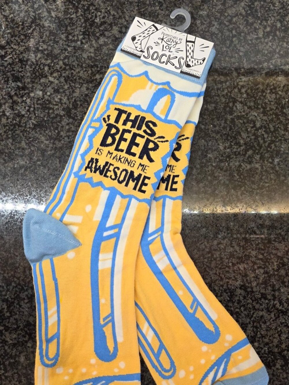 Colorful Novelty Socks by Primitives by Kathy | Beer Awesome | 36251 | NEW